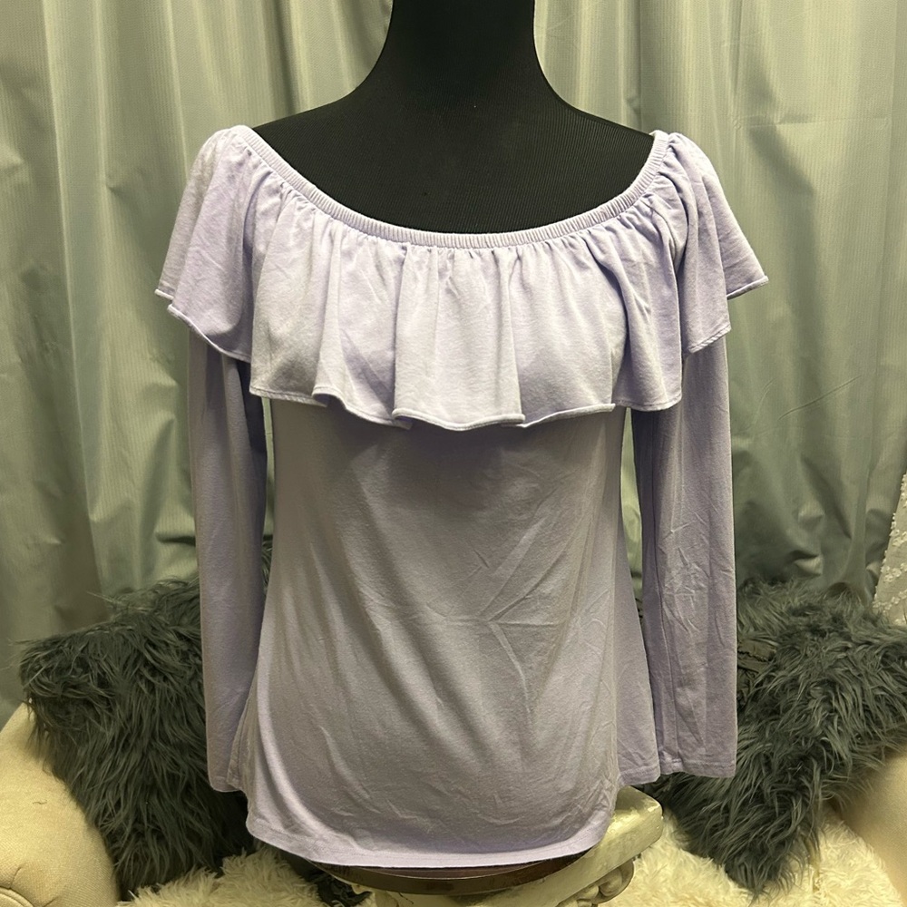 Lilly Pulitzer lavender Augustus Top  shoulder S 129 - Picture 3 of 8
